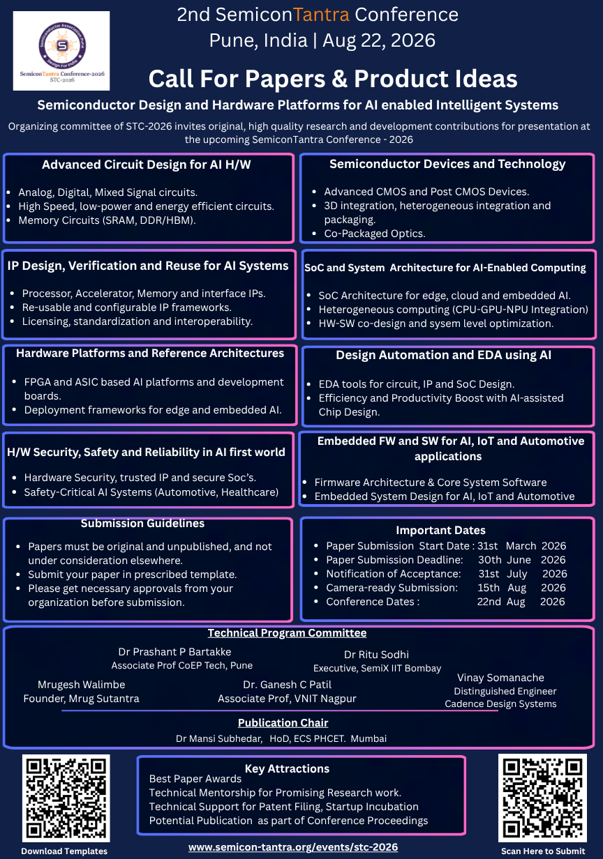 Call for Papers - SemiconTantra Conference 2026