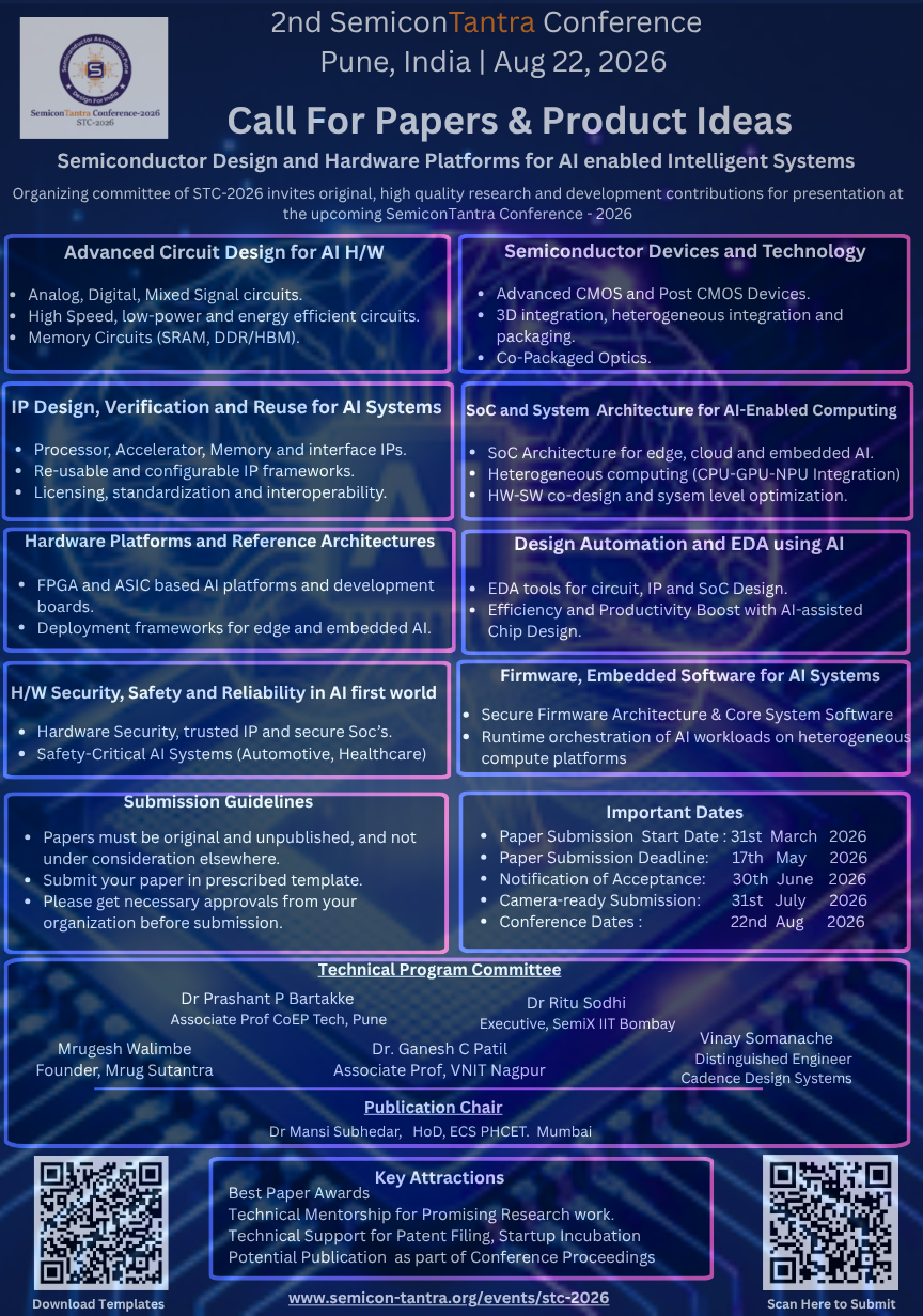 Call for Papers - SemiconTantra Conference 2026